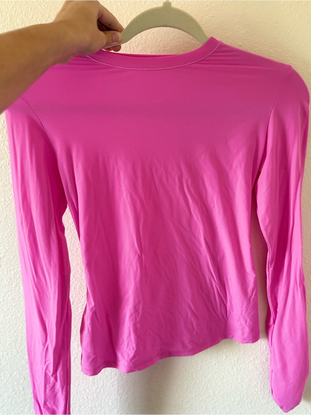 Skims Women’s Long Sleeve Pink Crewneck Top